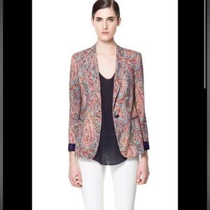 Zara Basic Paisley Blazer
